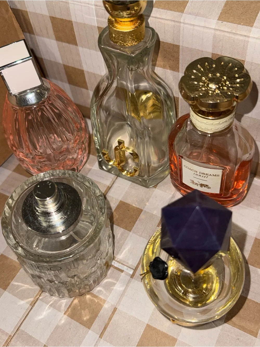 Luxury Empty Perfume Bottle Lot 5 Jimmy Choo Coach Viktor & Rolf Decor crafts - Picture 9 of 9